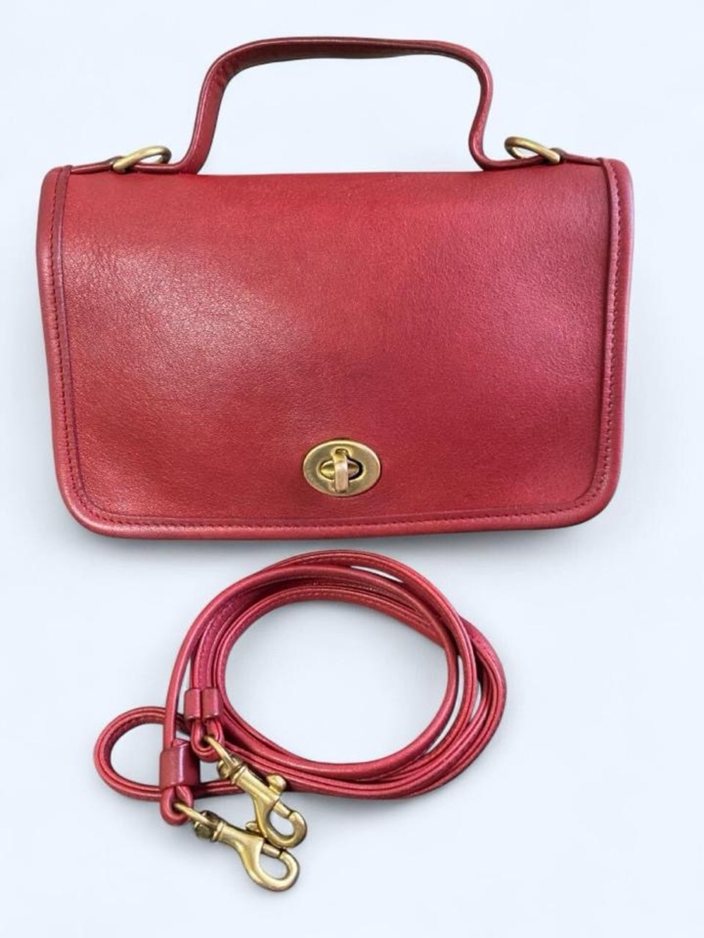 Vintage Coach Casino Bag No. 9924 Red Leather
